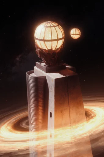 Sublime Celestial Singularity style reference image — high-contrast plasma