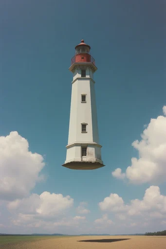 Minimalist Surrealist Dreamscapes style reference image — sharp daylight shadows