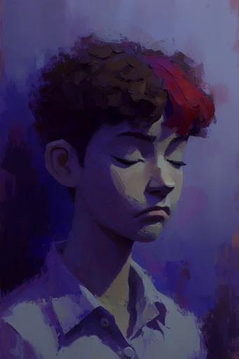 Sculptural Neon Chiaroscuro style reference image — thick impasto texture