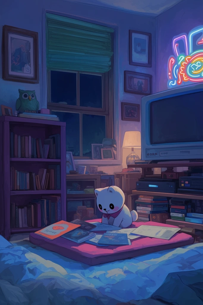 Neon Lofi Maximalism style AI image example 3