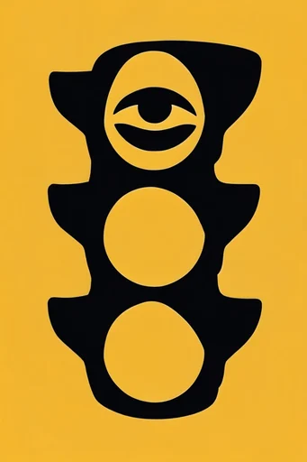 High-Contrast Fluid Noir style reference image — high-contrast black and yellow