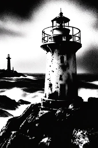 Gritty Monochromatic Noir style reference image — gritty analog decay