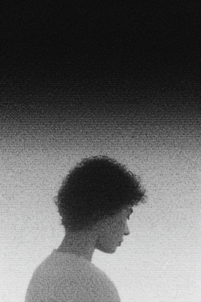 Monochrome Lo-Fi Brutalism style AI image example 1