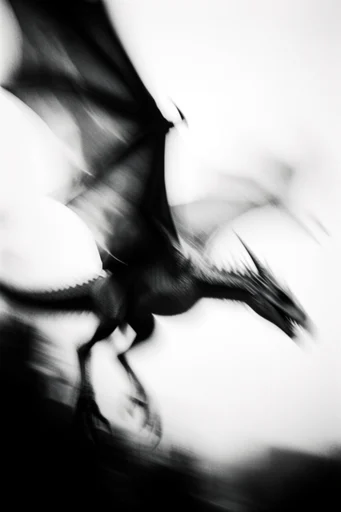 Kinetic Monochrome Noir style reference image — grainy analog film