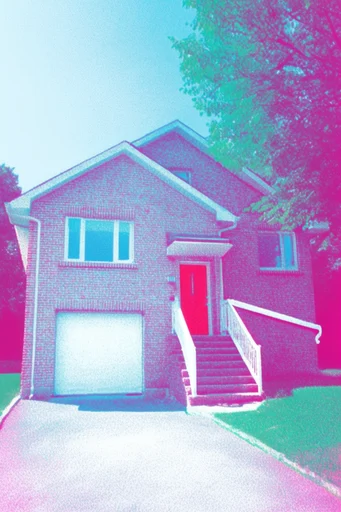 Neon Dithered Graphic style AI image example 4