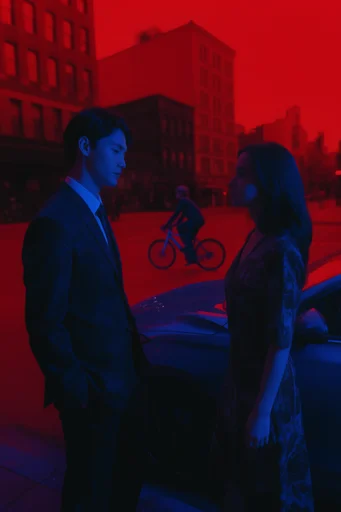 Cinematic Neon Noir style reference image — cinematic neon noir