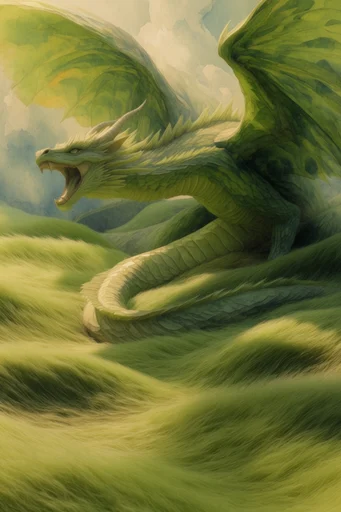 Ethereal Verdant Landscapes style reference image — undulating landscapes