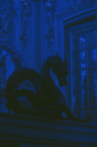 Nocturnal Cyanotype Melancholy style reference image — soft focus dreamlike blur