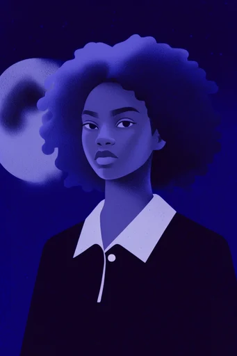 Nocturnal Graphic Minimalism style reference image — grainy airbrush gradients