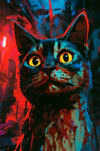 Nocturnal Cyber-Gothic Expressionism style reference image — analog horror