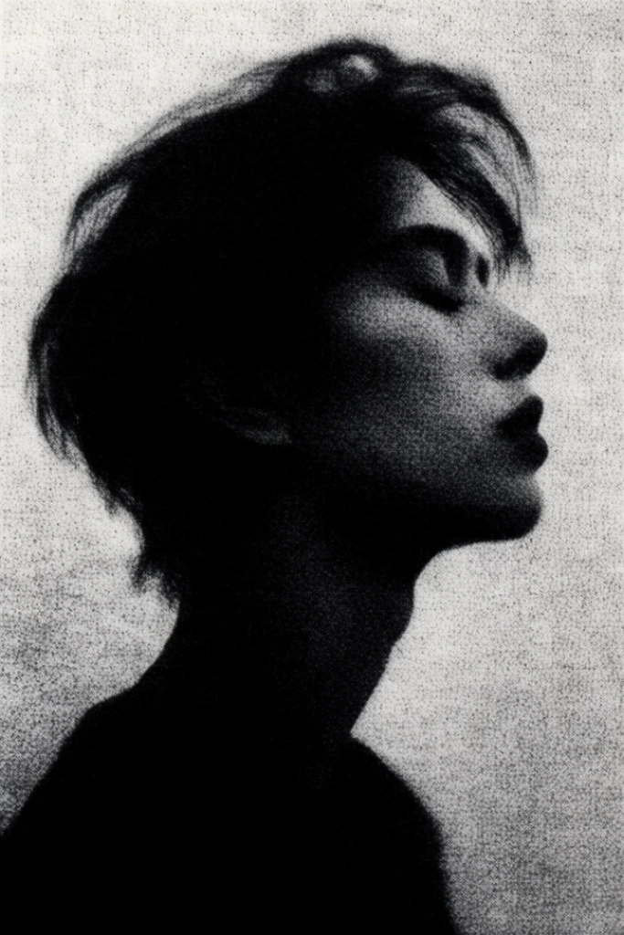 Monochrome Shadow Grain style AI image example 1