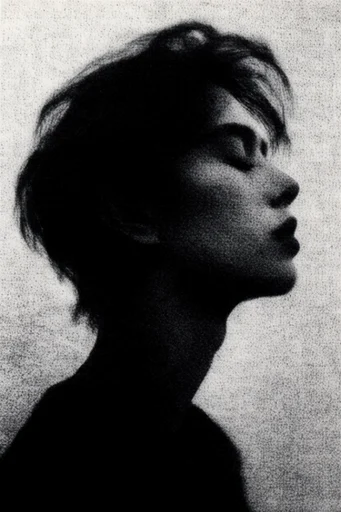 Monochrome Shadow Grain moodboard — generate AI images in this style