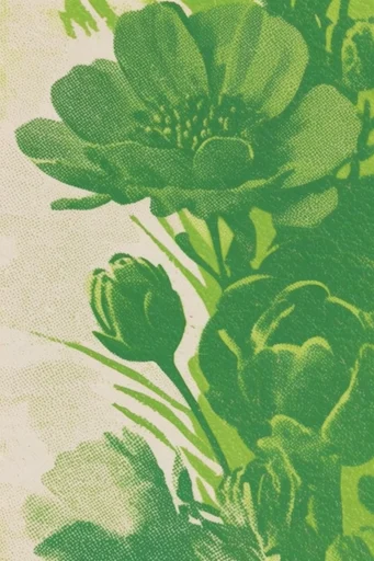 Gritty Halftone Printwork style reference image — duotone screenprint