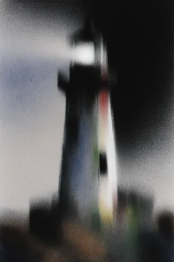 Monochrome Shadow Grain style reference image — motion blur silhouette