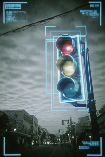 Analytical Cybernetic Surveillance style reference image — CRT scanlines