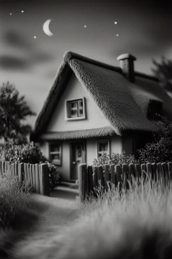 Visceral Monochrome Macro style AI image example 4