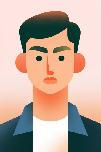 Textured Folk Surrealism style reference image — minimalist geometric shapes