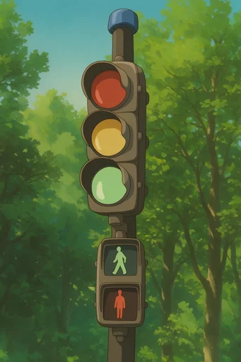 Nostalgic Forest Anime style reference image — painterly forest background