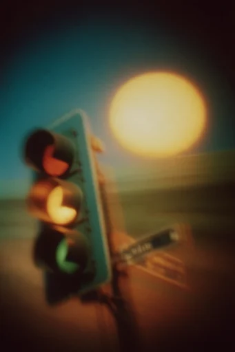Atmospheric Analog Dreamscape style reference image — analog film grain