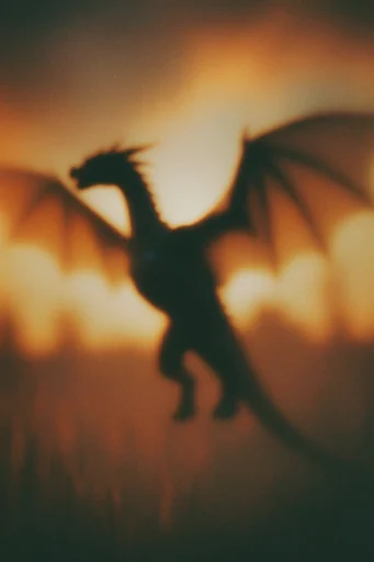 Nostalgic Amber Haze style reference image — soft focus silhouette