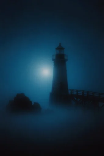 Nocturnal Cyanotype Noir style reference image — deep indigo and teal