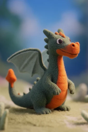Tactile Voxel Whimsy style reference image — vibrant studio lighting