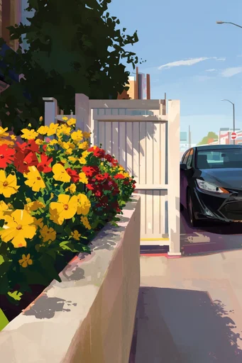 Graphic Urban Luminism style reference image — painterly texture