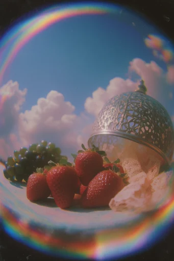 Spectral Cosmic Dreamscape style reference image — fisheye lens distortion