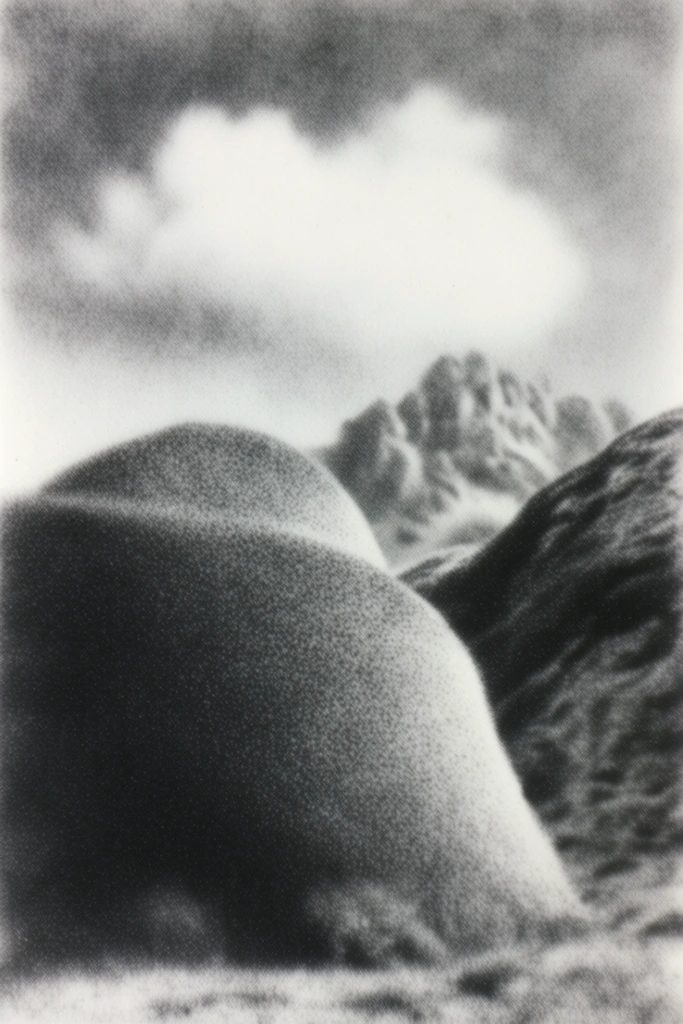 Ethereal Monochrome Grain style AI image example 2