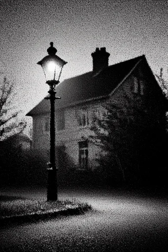 Atmospheric Monochrome Noir style AI image example 4