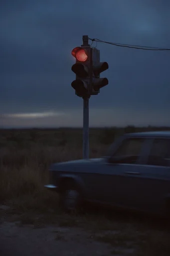 Cinematic Twilight Solitude style reference image — moody color grading