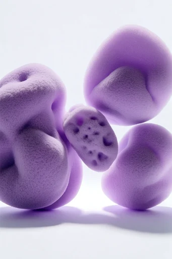 Organic Velvet Minimalism style reference image — porous cellular texture