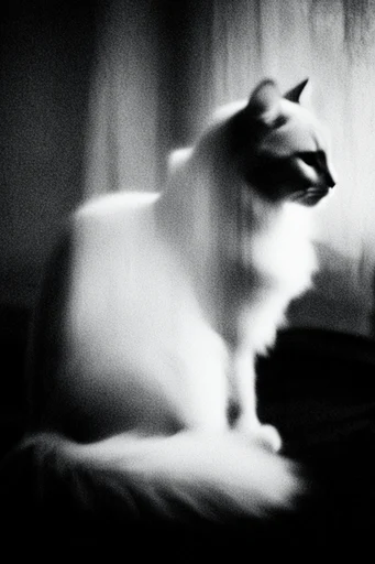 Monochrome Spectral Noir style reference image — soft-focus distortion