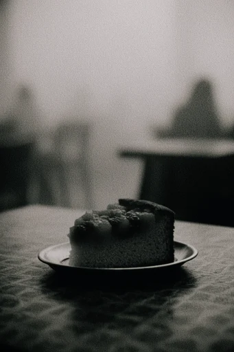 Monochrome Atmospheric Minimalism style reference image — analog noise