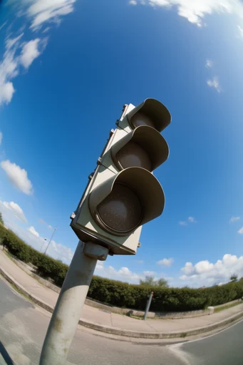 Dynamic Fisheye Urbanism style reference image — extreme low angle