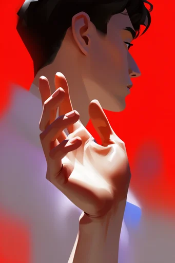 Graphic Fauvist Noir style reference image — high-contrast lighting