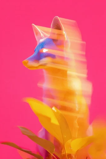 Kinetic Neon Distortion style reference image — neon saturation