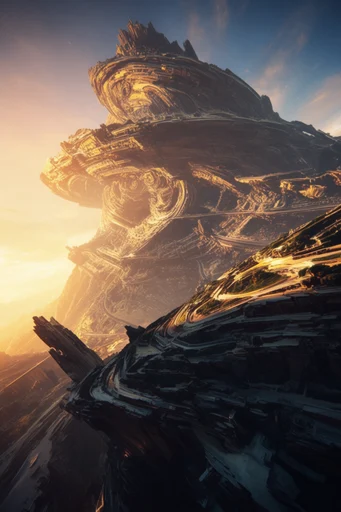 Cinematic Megastructural Realism style reference image — cinematic scale