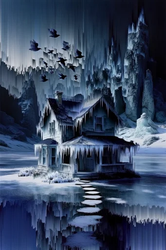 Corrupted Digital Gothic style AI image example 4