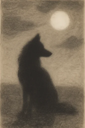Atmospheric Monochromatic Noir style reference image — soft focus blur