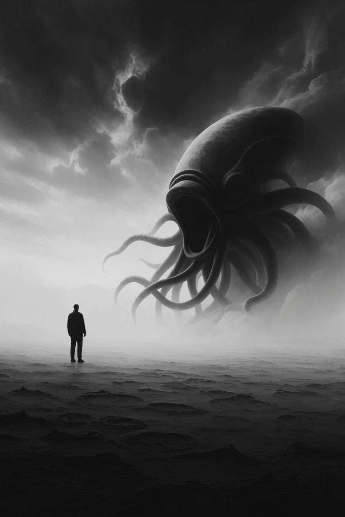 Monolithic Atmospheric Dread style AI image example 2