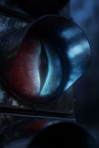 Luminescent Ocular Surrealism style reference image — bioluminescent iris