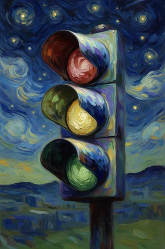 Luminous Celestial Impasto style reference image — post-impressionist digital painting