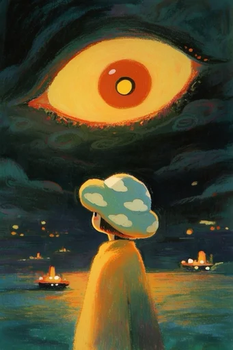 Luminous Cosmic Folklore moodboard — generate AI images in this style