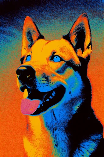 Distressed Retro Printwork style reference image — lo-fi digital glitch