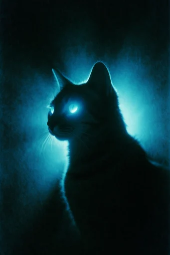 Luminal Noir Grain style reference image — luminous silhouette