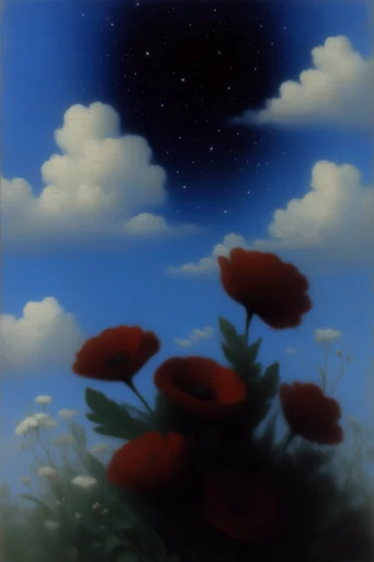 Celestial Surrealist Vision style reference image — starlit void