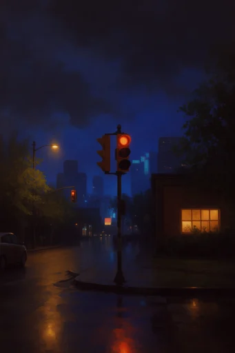 Nocturnal Atmospheric Whimsy style reference image — atmospheric twilight mood
