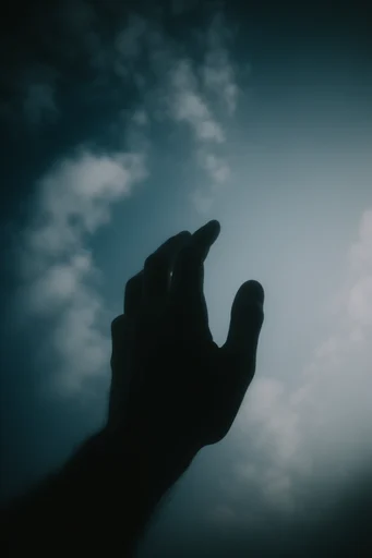Atmospheric Cyan Solitude style reference image — solitary figure