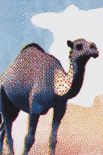 Graphic Halftone Minimalism style AI image example 3